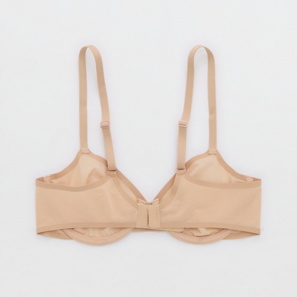 Aerie Smoothez Unlined Mesh Full Coverage Bra Size 36D Nude NWT! - Picture 3 of 10